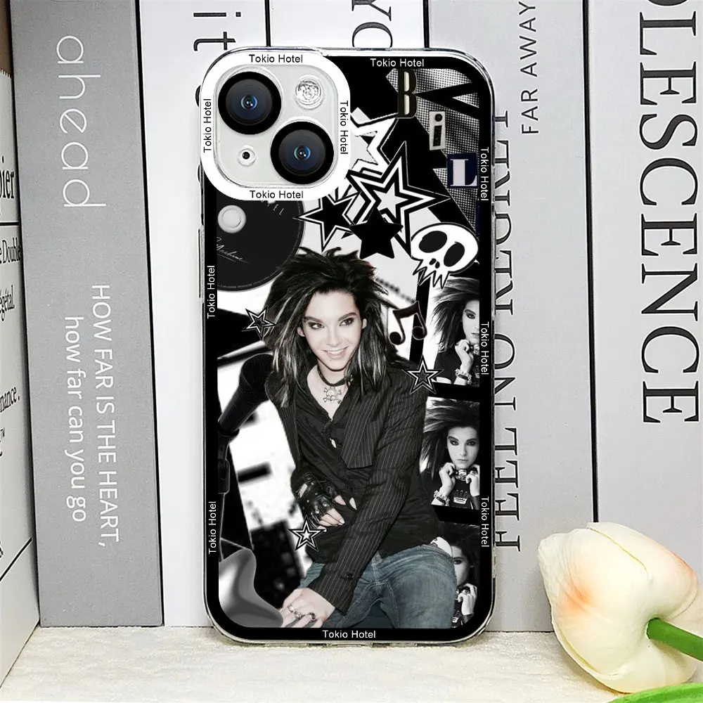 T-tokio Hotel Phone Case for IPhone 16 15 14 13 12 Mini 11 Pro Max X XS 7 8 Plus Soft Clear Cover Singer Tom Bill Kaulitz Fundas