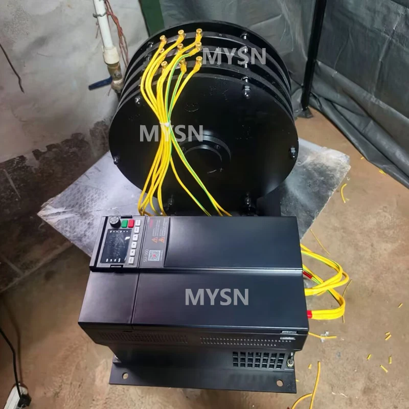 Low RPM 100KW 150KW 200KW Permanent Magnet Generator 3 Phase AC Alternator Low Speed Power Generator System With Driving Motor