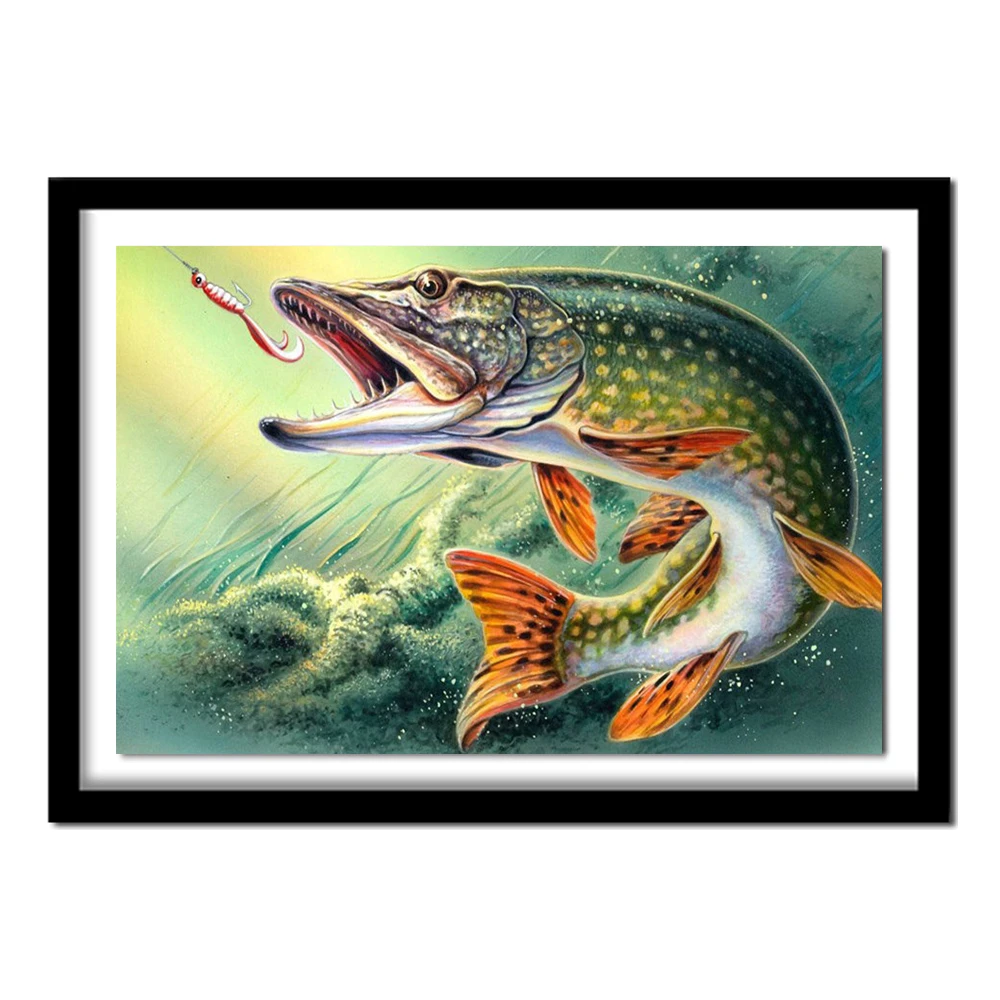 Diamond Painting Fish 5D DIY Diamond Mosaic Cross Stitch Sale Embroidery Kit Animal Picture Of Rhinestone Decor For Home Art