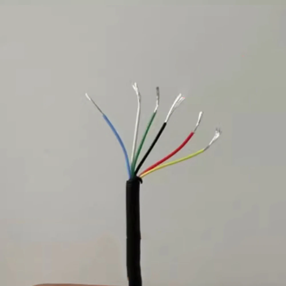 

Высокотемпературный посеребренный провод с силиконовым покрытием 30AWG, мягкий ультратонкий 4-жильный 6-жильный 7/0,1 мм, посеребренный жгут проводов