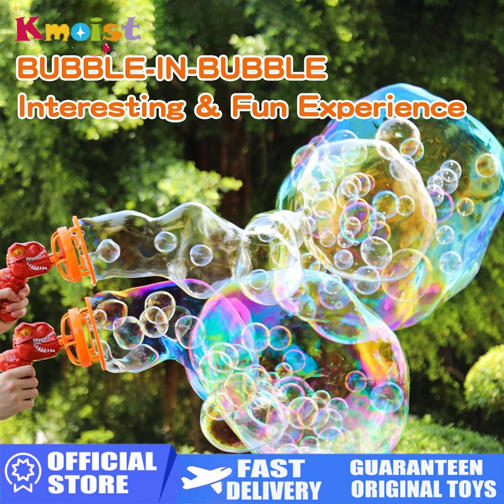 

2 In 1 Electric Bubbles In Bubble Guns Toy Children Fan Dinosaur Bubble Soap Machine Toys Summer Outdoor For Kids Birthday Gifts