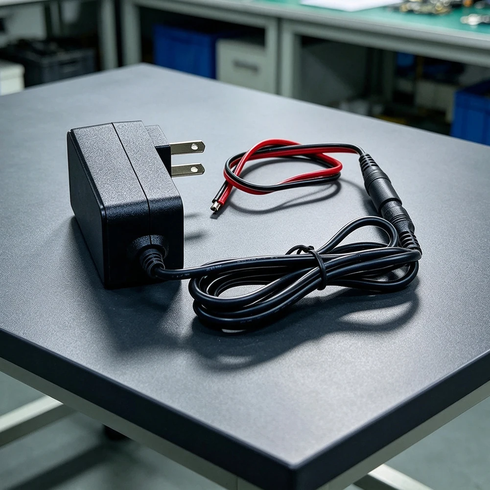 24V 1A Output AC DC Power Adapter with Status Indicator Light and Built-in DC Cable for Use with 24V Equipment and Systems