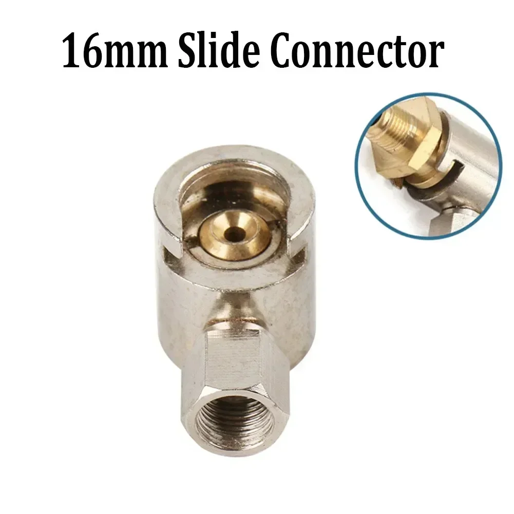 Silver Tone Butter Fittings Coupler Grease End Connector Hexagon Slide On