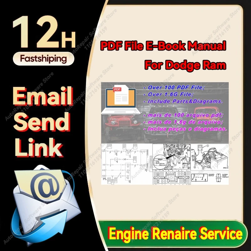 

Руководство по ремонту двигателя для Dodge Ram Over 100, PDF-файл, электронная книга для грузового пикапа, детали двигателя, диаграммы дизельного двигателя