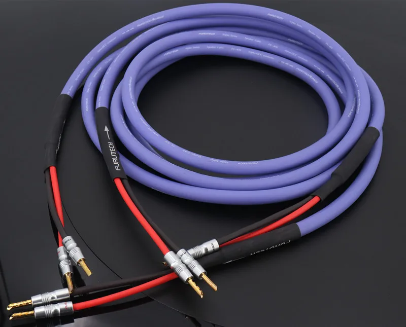 1 pair FS-α36 OCC speaker cable banana plug