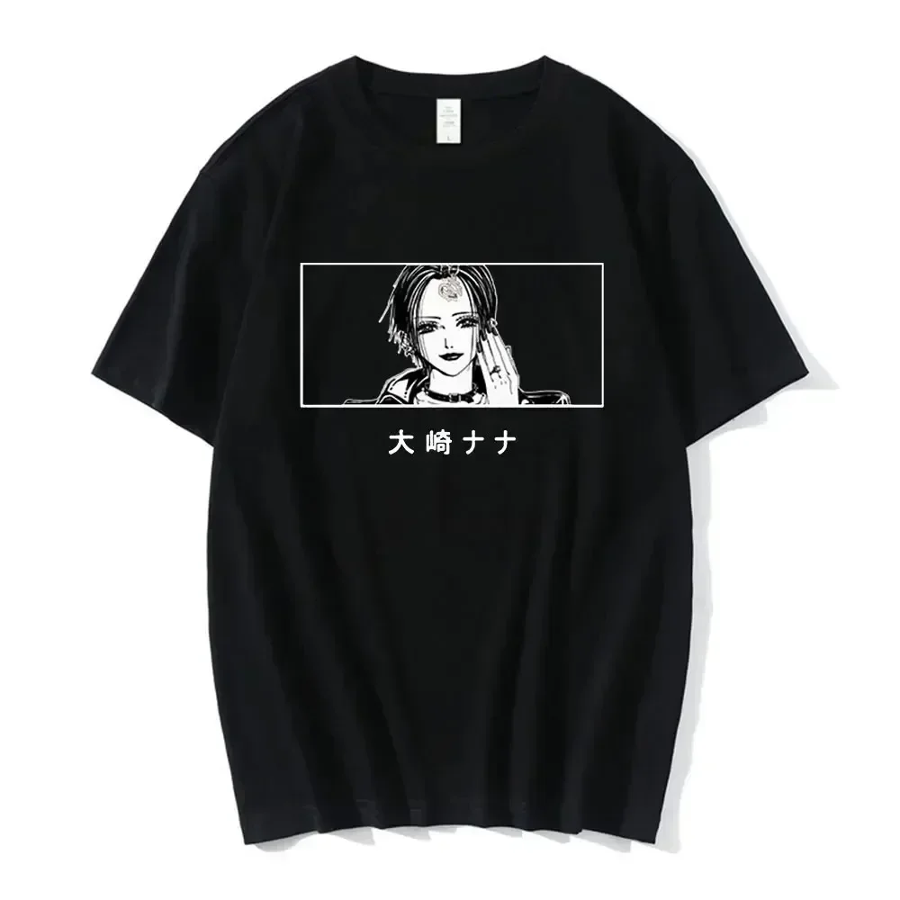 Japanese New Fashion Harajuku Street Anime Nana Osaki Print T-shirts Men's Women's Short Sleeve Cotton Summer Oversize T Shirt