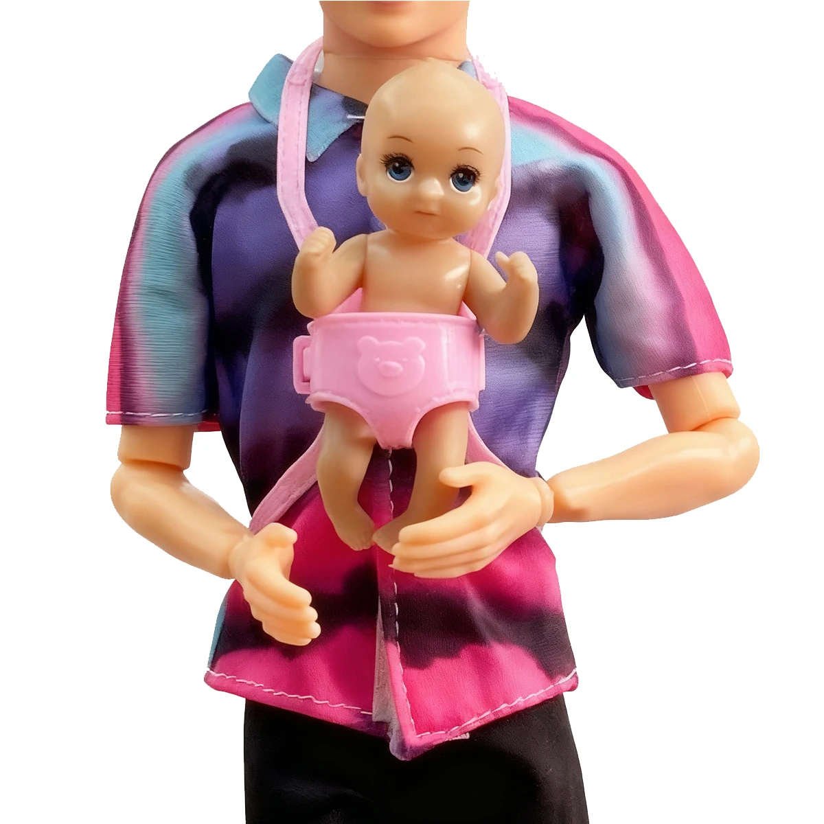 Set da gioco per bambole da ragazzo posabili multi-giunto da 12 pollici con altalena staccabile, cavallo a dondolo, passeggino e completo - Infermiamento e cura realistici