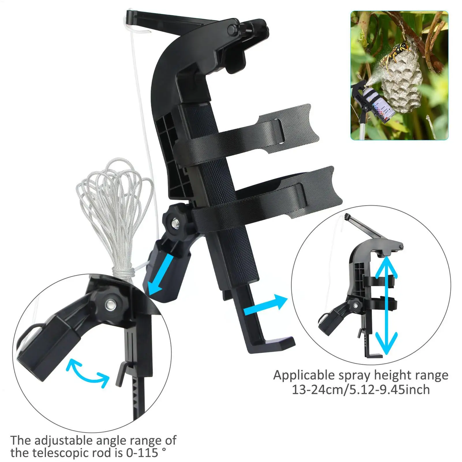 Spray Paint Can Holder Extender Adjustable Sprayer Extension Pole Adaptor Angle Spray Extender Sprayer Extension Pole Adaptor