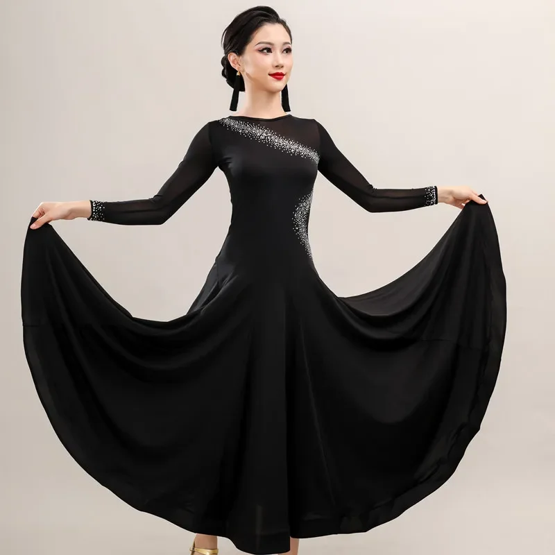 

Women Fashion Ballroom Dancing Dress Modern Dance Competition Costume Women Waltz Tango Quickstep Dresses