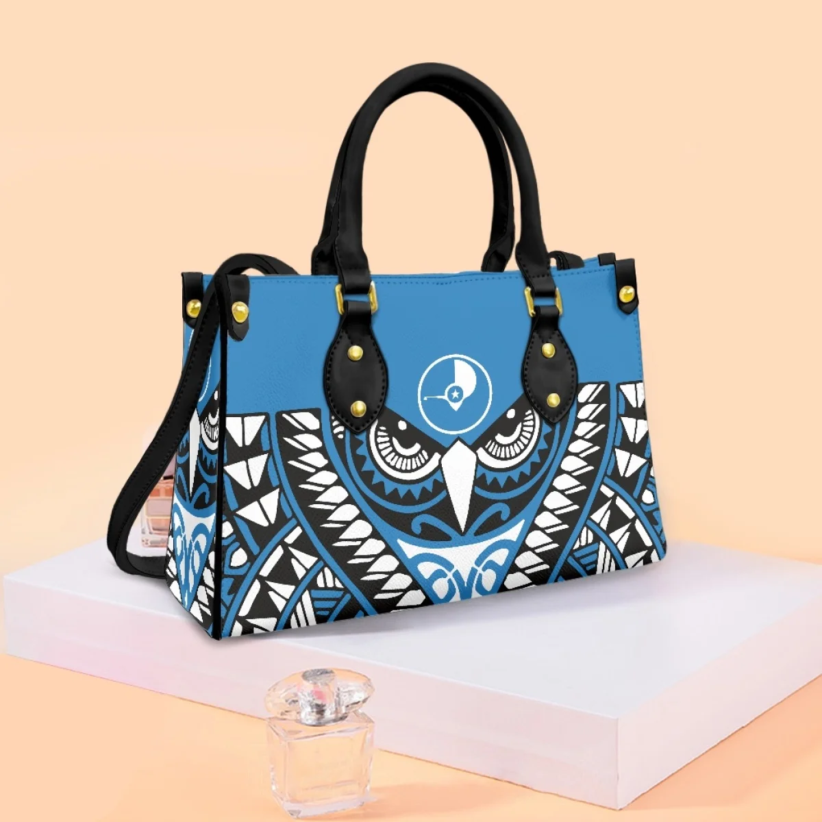 Hawaiian Polynesia Luxury Design Women's Messenger Bag Tribal Owl Pattern Casual Totes Bag Daily Shopping Coin Purse Gift Bolsos