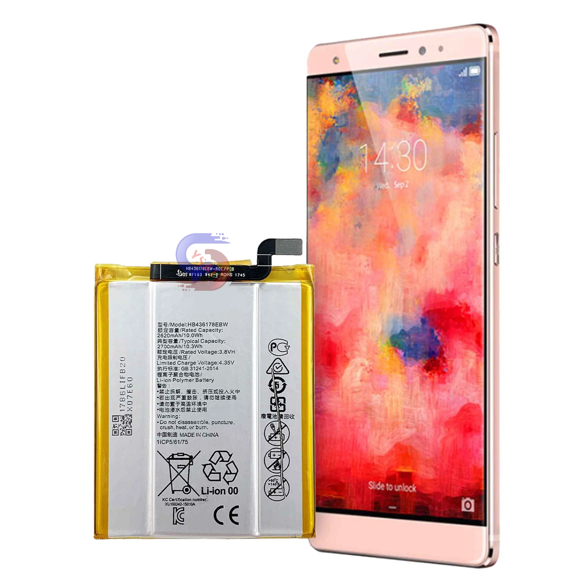 Batería de teléfono móvil para Huawei Mate S, HB436178EBW, venta al por mayor de fábrica, 5 uds.