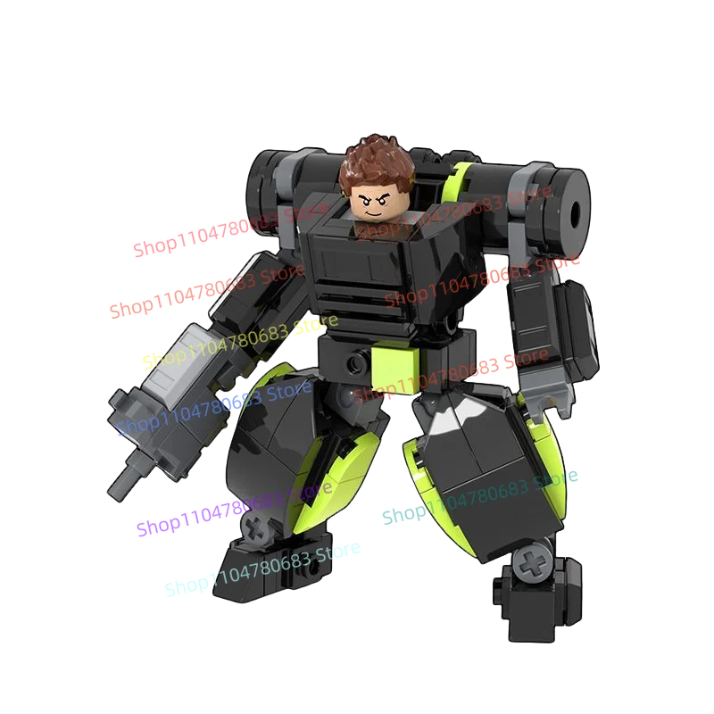 MOC nuevos bloques de construcción militares, Mini muñecas, juguetes Mecha de potencia ósea de ciencia ficción, regalos y adornos coleccionables