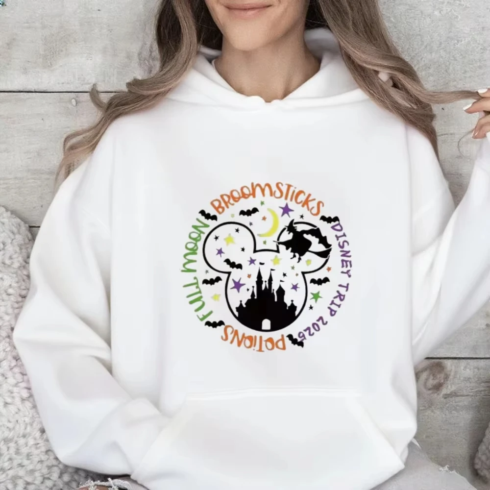 ディズニー ファミリーウェア 2025 ホリデー記念 マルチカラー 秋冬 カジュアル ルーズ パーカー 女の子 長袖