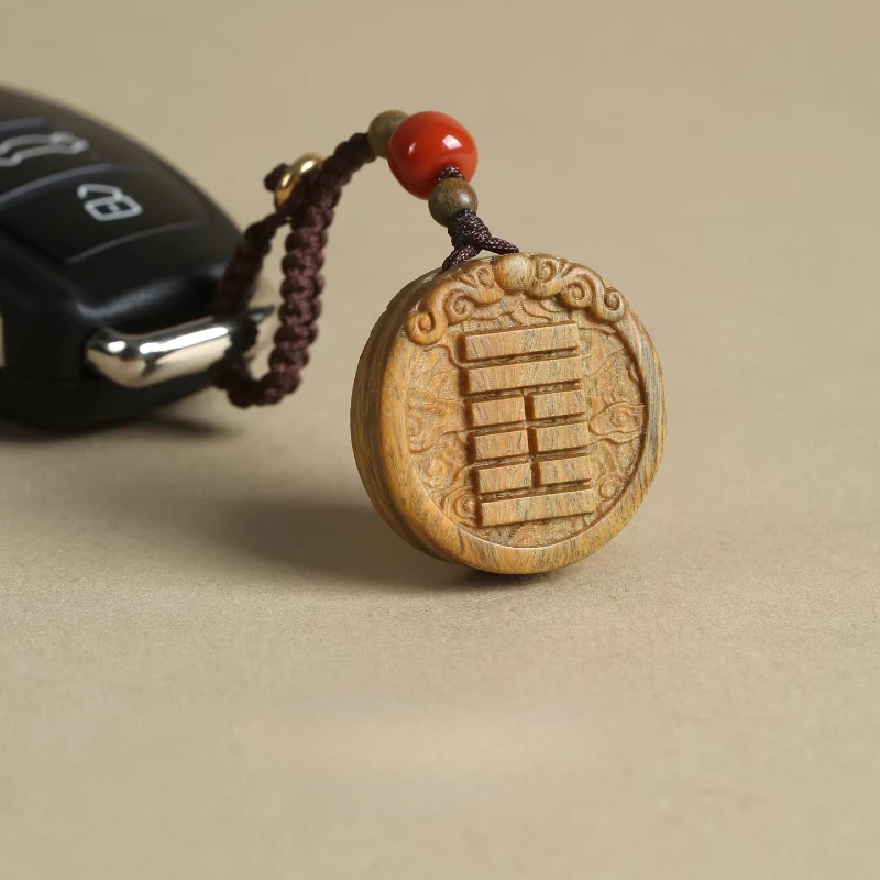 Green Sandalwood Five Elements Gossip Pendant: Phone/Bag/Keychain, Balances 5 Elements, Gift Option