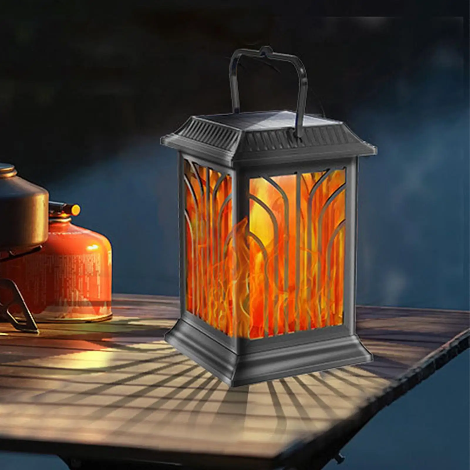 Flickering Lantern Automatic Tent Light Lantern Waterproof Solar Powered Landscape Lamp Long Lasting Romantic Lighting For Lawn