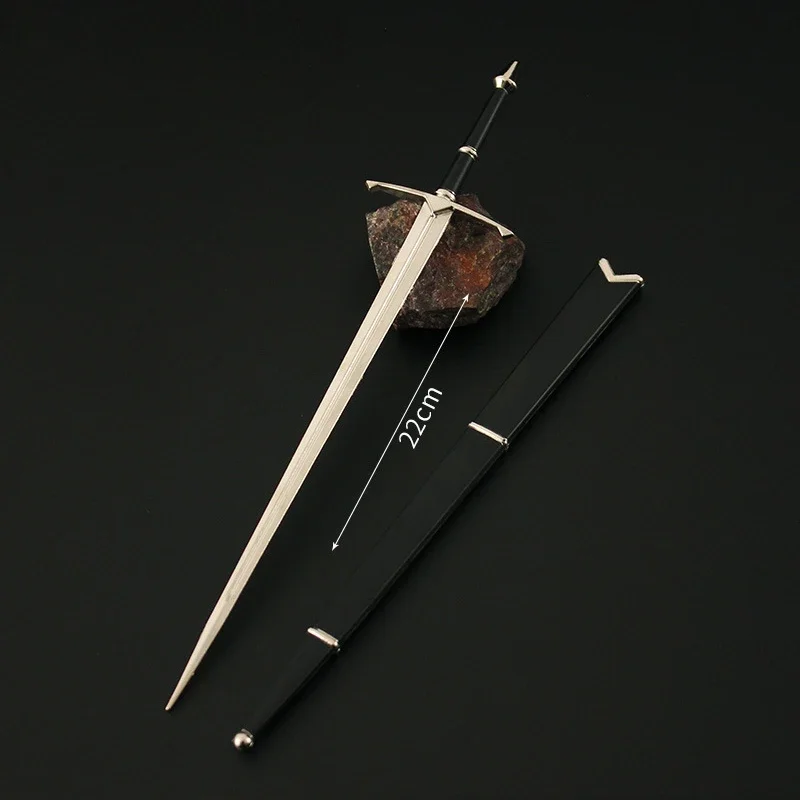 영화 및 텔레비전의 주인 나르틸 검 열쇠고리 키링 22cm 간달프 글램드링 금속 카타나 모델 선물용 장난감