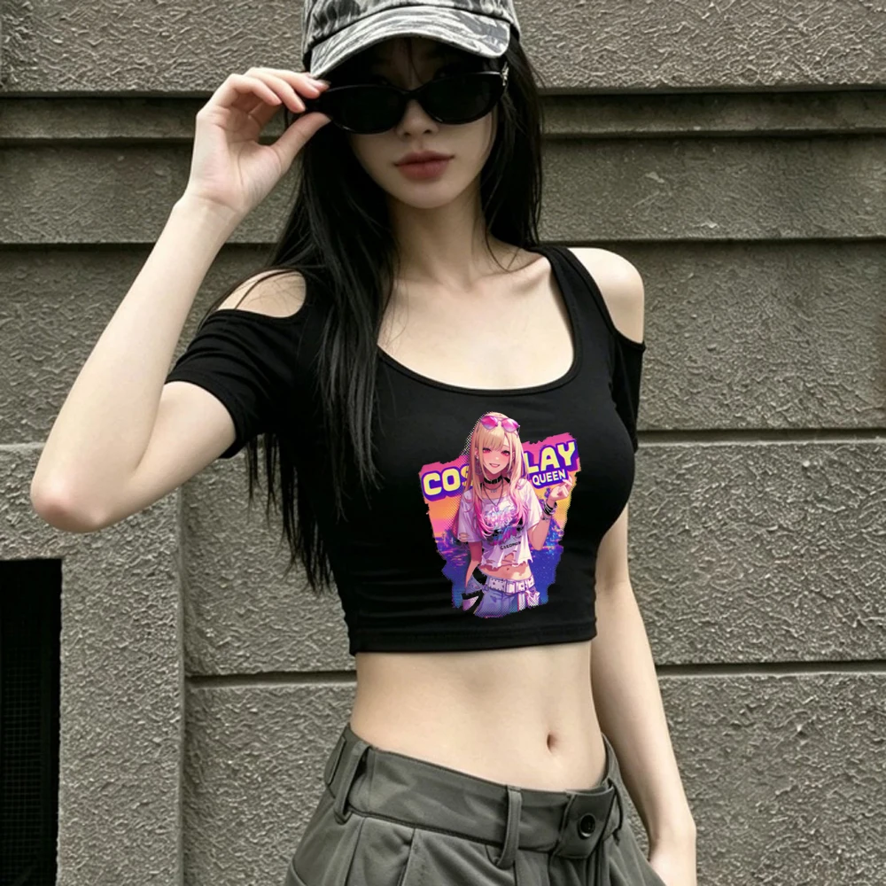 Marin Kitagawa cropped top teen gyaru jojifuku kawaii shirt japanese meme funny kawaii alternative