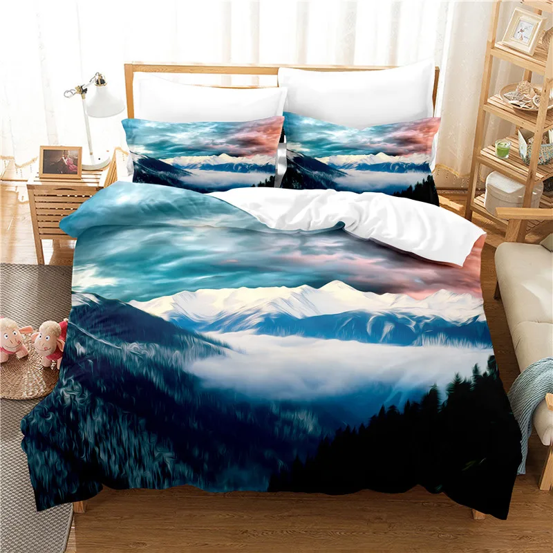 

Mountains And Rivers Bedding Set Duvet Cover Set 3d Bedding Digital Printing Bed Linen Queen Size Bedding Set Fashion Design