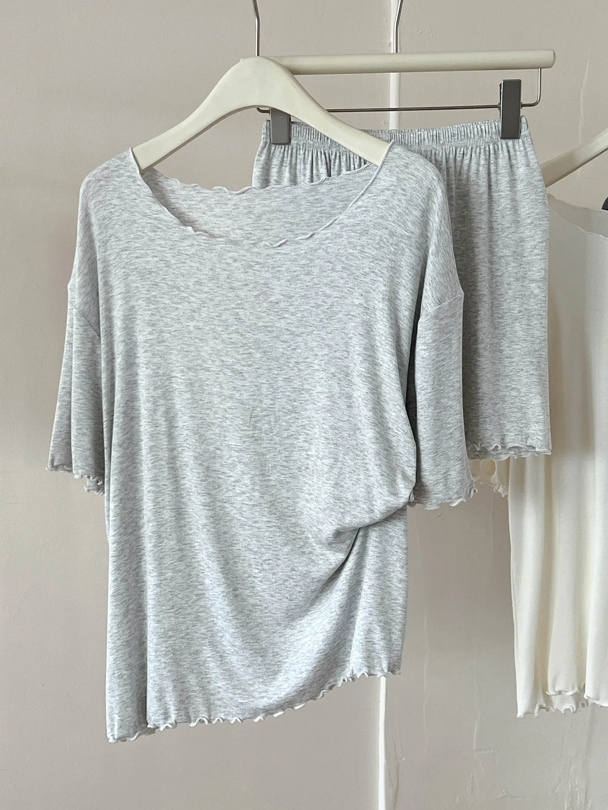 5172 pijamas curtos de algodão modal fresco e macio para mulheres verão novo estilo confortável e respirável conjunto de roupas para casa