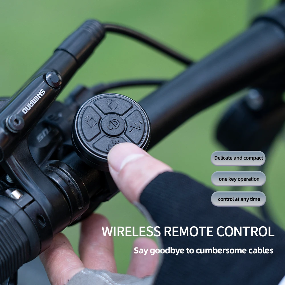 Bicycle electric bell wireless remote control anti-theft alarm, bicycle motorcycle scooter electric horn alarm, IP66 waterproof