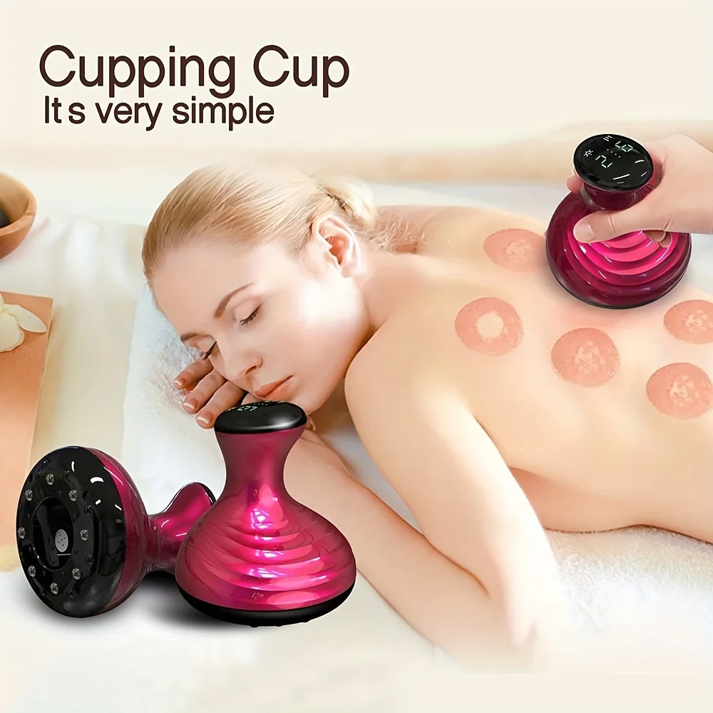 Cupping Massager Vacuümzuignap GuaSha Vermindert de look van cellulitis Schoonheid Gezondheid Schrapen Infrarood Warmte Massager