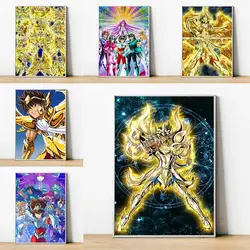Saint Seiya Gold Saints Anime Canvas Poster Home Room Decor Wall Art Painting