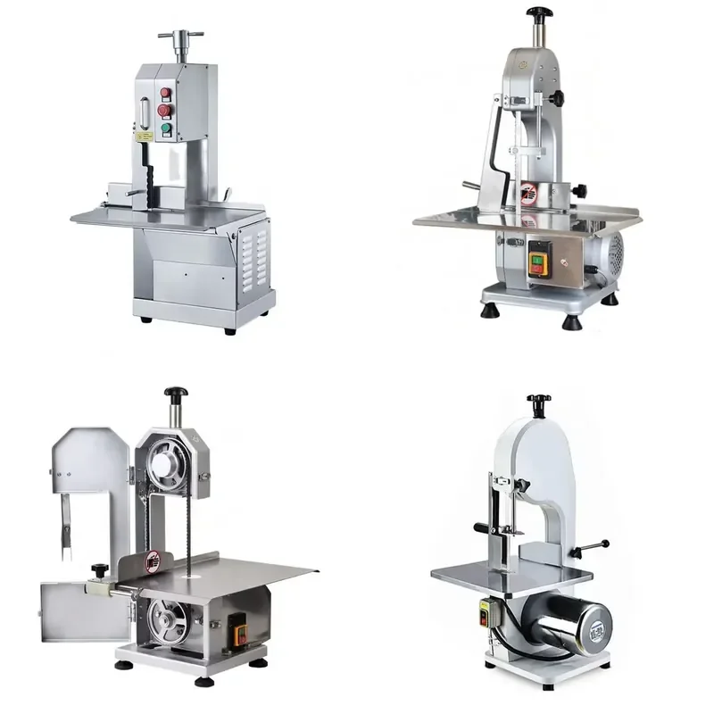 1500W Commercial Desktop Electric Meat and Bone Cutter Semi Automatic Slicing Machine for Butcher Shop Heavy Duty Food