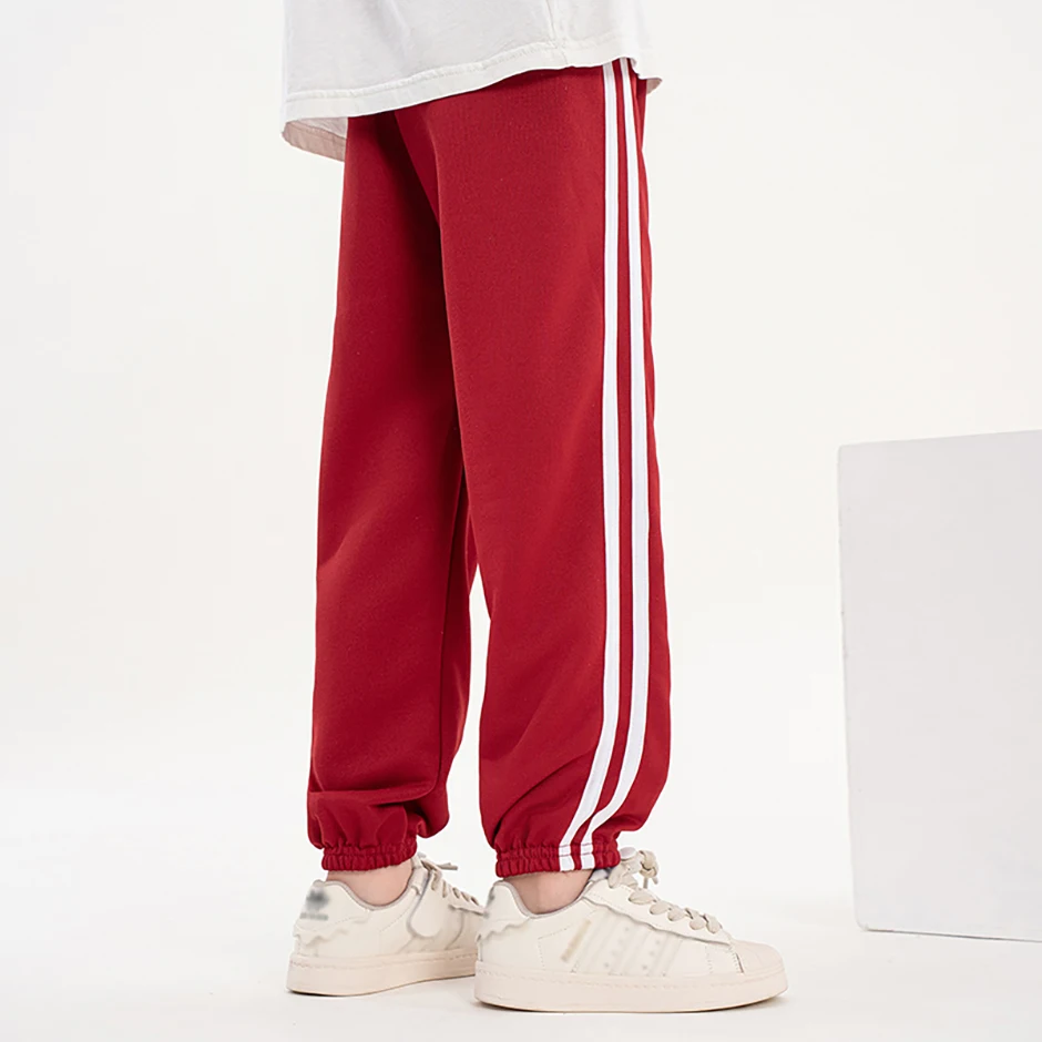3/1 Stück vier Jahreszeiten Kinder einfarbige Buchstaben lässige Sporthose für Jungen und Mädchen modische und vielseitige Harun-Hose – Detail 9
