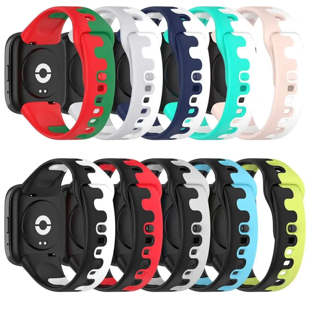 Fashion Silicone WatchBand For Redmi Watch 3 Active Replacement Wristband Two-Color Bracelet For Xiaomi Redmi Watch3 Active