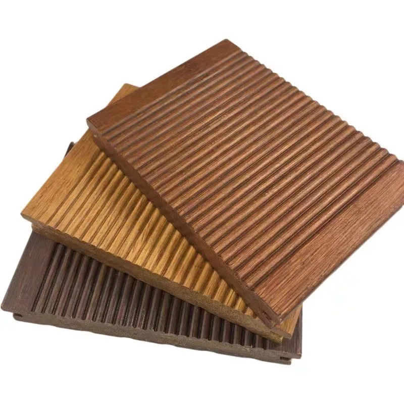 Outdoor heavy duty bamboo flooring, deep carbon finish, non-slip garden paving, park walkway