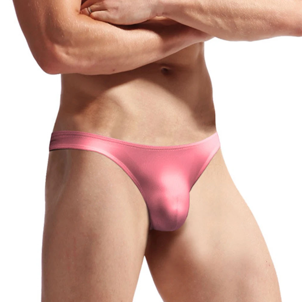 Sexy Men's Translucent Ice Silk Elastic Underwear Briefs Shorts Jockstrap Pouch Underpants Low Rise Man Panties - Image 5