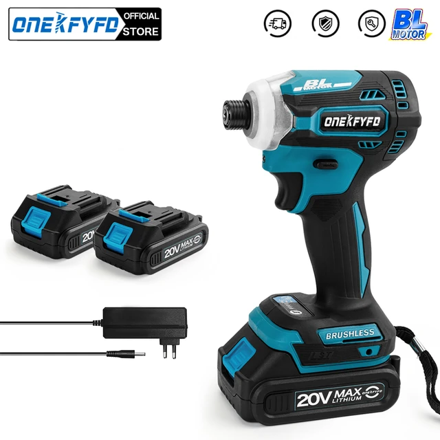 171 Electric Screwdriver Impact Wrench Brushless Cordless Rechargeable High speed Drill Driver LED Light for Makita 18v Battery AliExpress