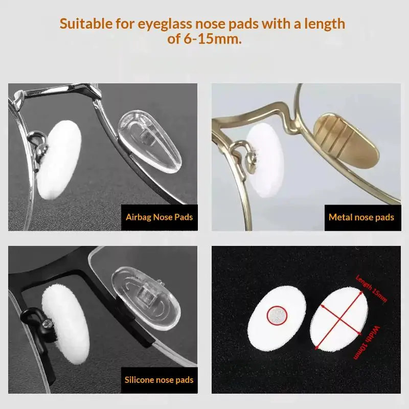 60pc Self-adhesive Soft Foam Anti-slip Glasses Nose Pads Cover Protection Eyeglass Sponge Instant Lifting Effect For Comfortable