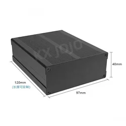 Aluminum Enclosure 97*40*120mm Black Waterproof Split Box Type Cooling Case Electronic Box DIY Power Housing Instrument