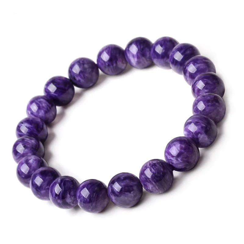 Charoite Single Loop Check Rough StoneBracelet Men's and Women's Gram Price Suitable