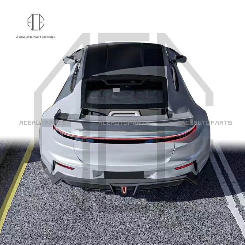 Dry Carbon Fiber Spoiler For Porsche Taycan Avante Style Tail Spoiler Rear Wing Tail Cap Tail Cover