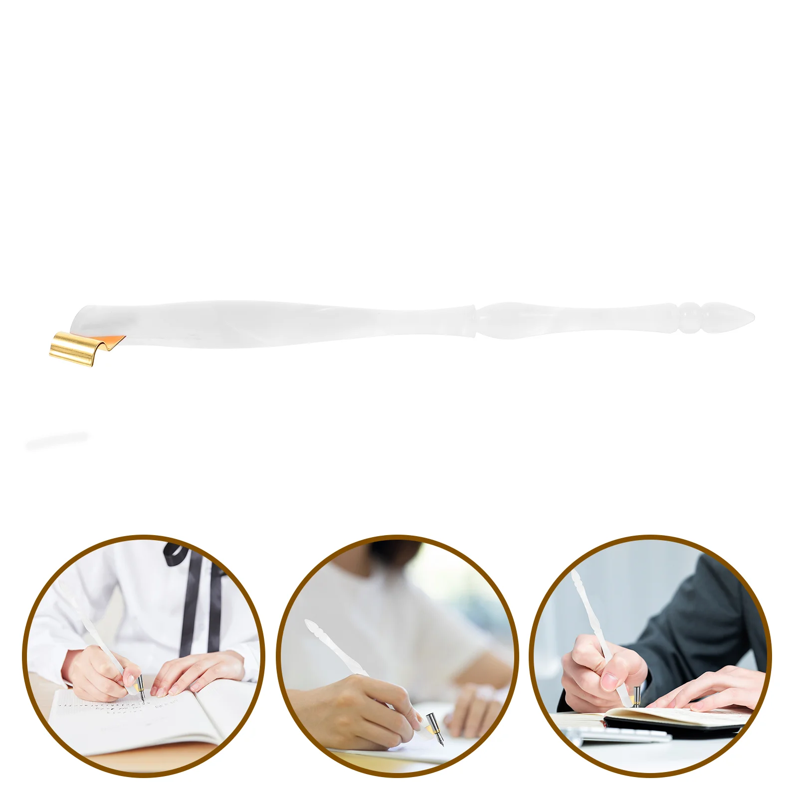 Nice Holder Diagonal Pen Student Stationery Supplies Calligraphy Dip Writing Accessories White