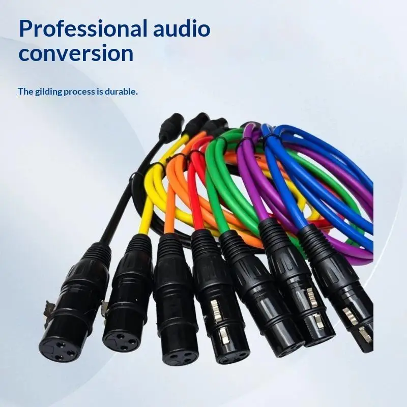 ∘XLR Audio Cable Set Color Coded Gold Plated 3-Pin Low Noise Sturdy Pro Grade for Studio Stage Live Performance Recording