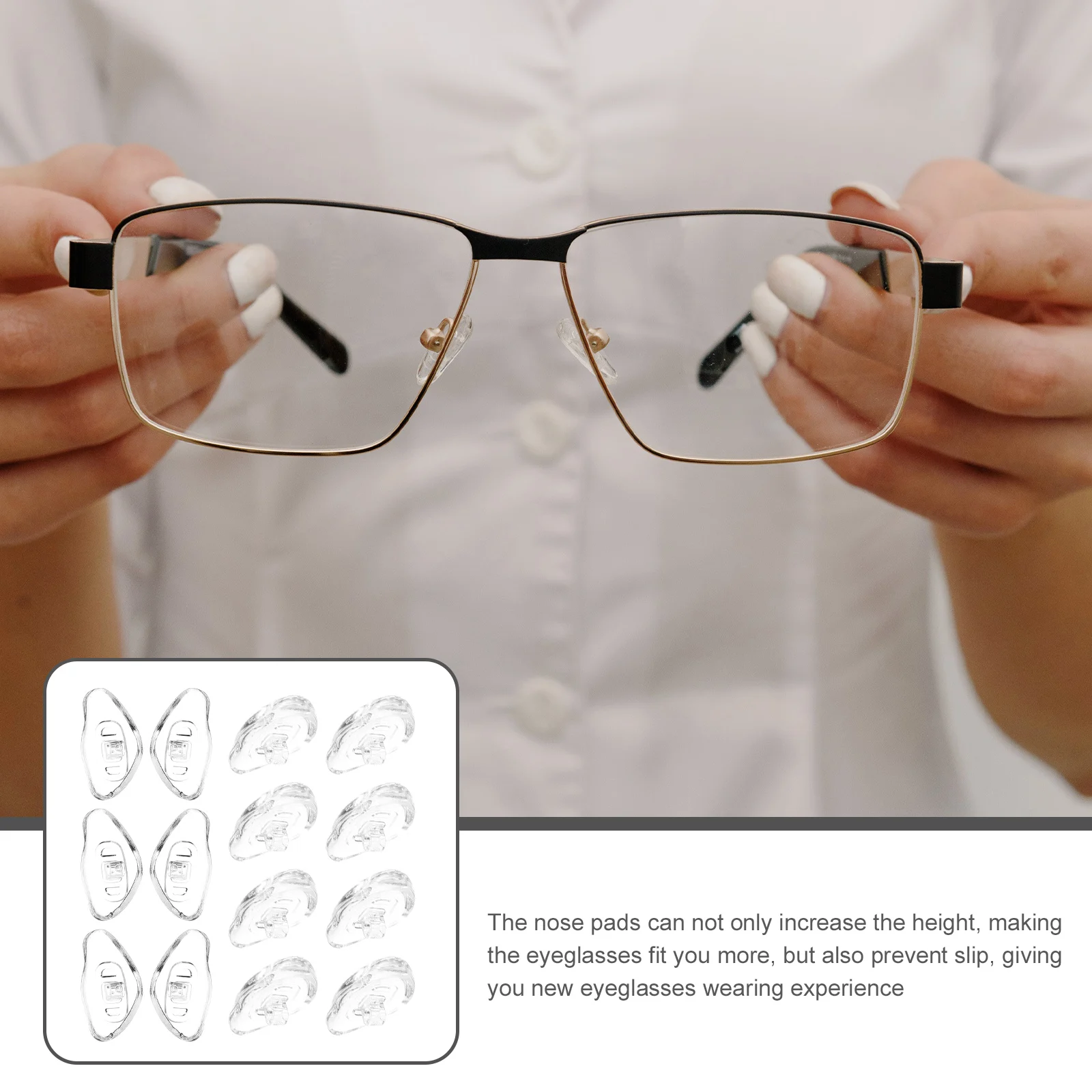 

20 Pairs Glasses Silicone Nose Pads Eyeglass Soft Cushion Clip Cushions for Eyeglasses