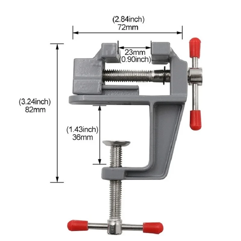 35MM Aluminium Alloy Table Bench Clamp Vise Multi-functional Bench Vise Table Screw Vise for DIY Craft Mold Fixed Repair Tool