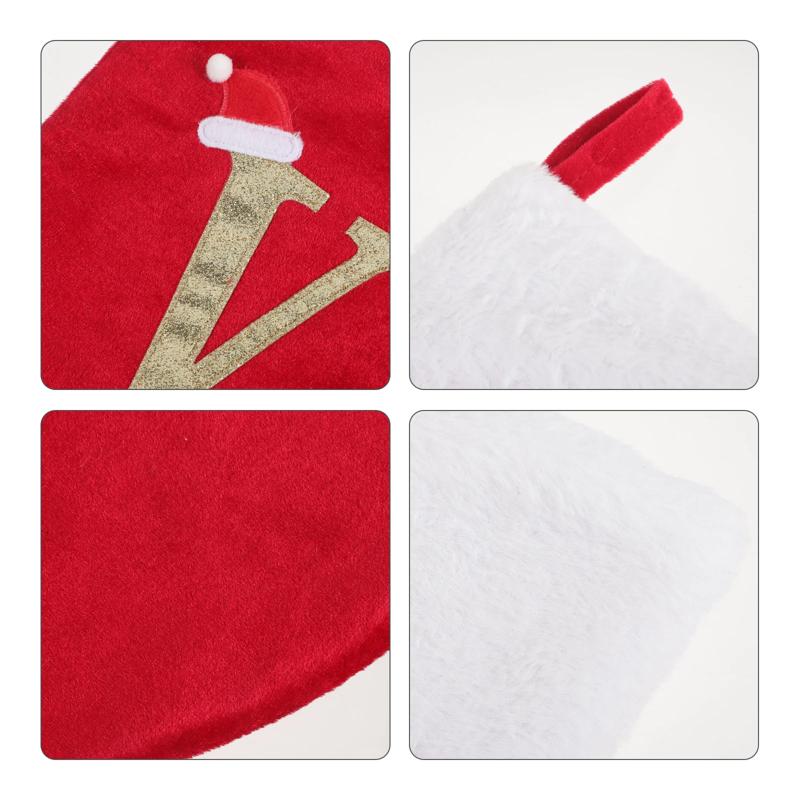 

Christmas Stocking Red Multi Color Hanging Decoration Gift Holder Fireplace Home Decor Seasonal Décor Lettered Stockings