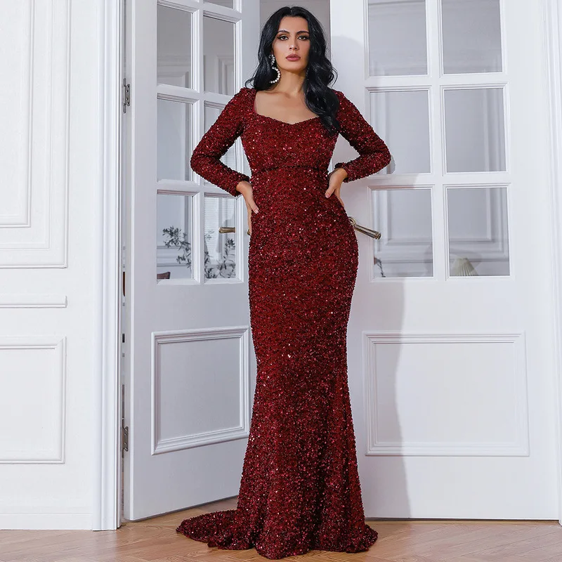 

Плюс Размер Длинный Свек Платье на одно плечо Ele Свадебное платье Вечернее платье средней длины Fi Tail Dr для церемонии взрослых