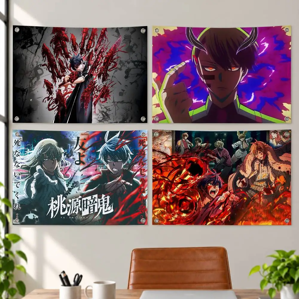Tougen Anki Dark Demon of Paradise Aesthetic Wall Tapestry Flag Printed Wall Hanging Living Room Party Outdoor Decor