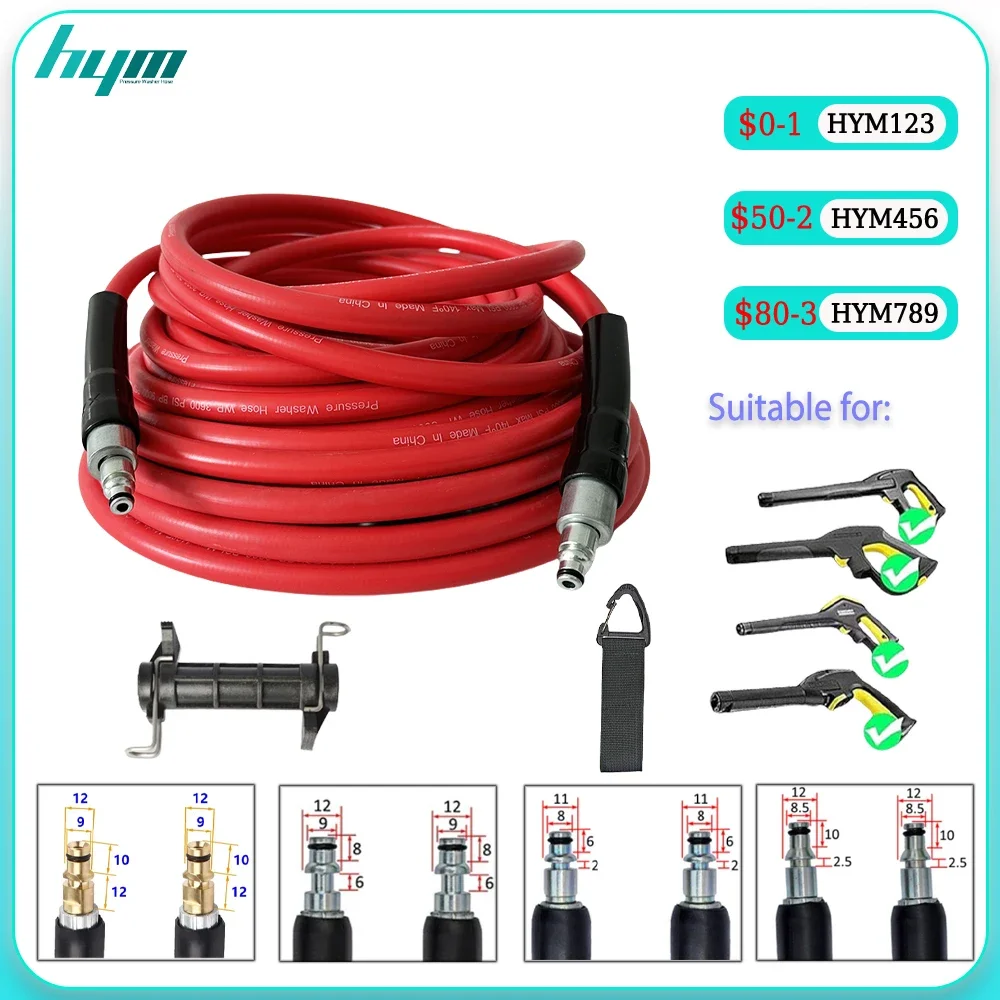 0.5-30M Super Flexible Rubber Tube for Karcher K2~K7 Car Washer Hose High Pressure Cleaning Extension Hose Pressure Machine