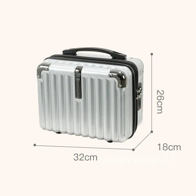 14 Inch Handheld Zipper Luggage Boxes Waterproof Travel Suitcases Kids New Luggage Makeup Luggage Mini Portable Storage Suitcase