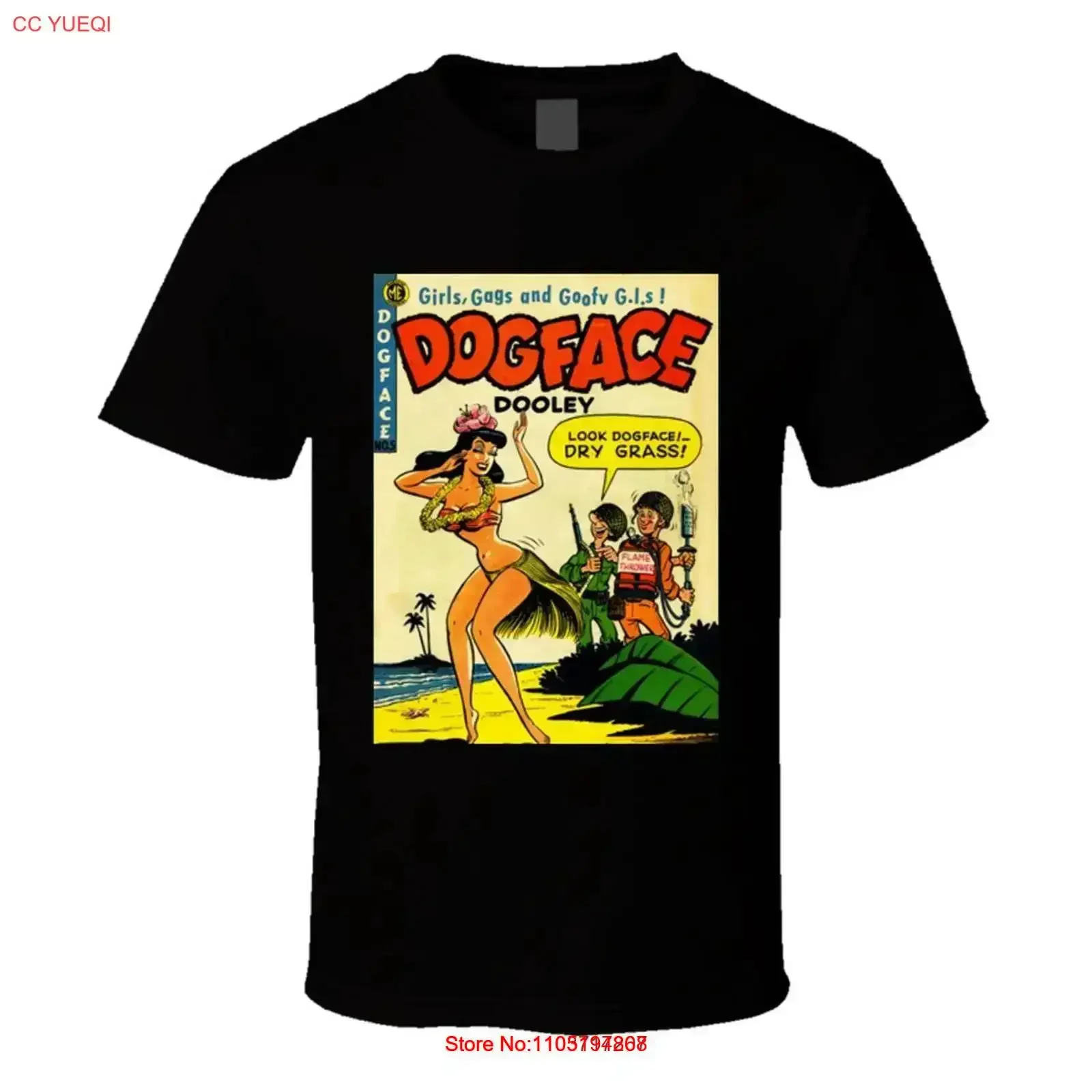 Camiseta Retro Dogface Dooley, divertida camiseta de dibujos animados de cómic de los años 50, cara de perro, gráfico vintage lavado, Top ligeramente cómodo para uso diario