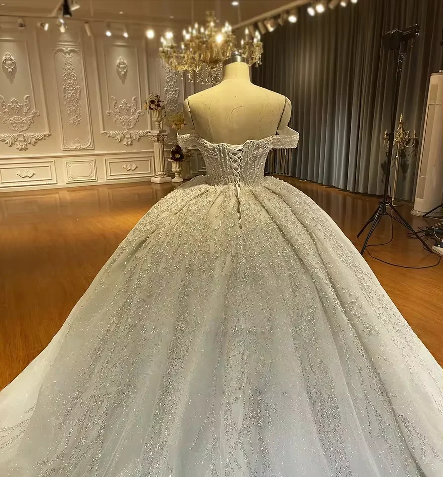 Customized Gorgeous Ball Gown Wedding Dress Off The Shoulder Straps Wedding Gowns Amanda Novias Official
