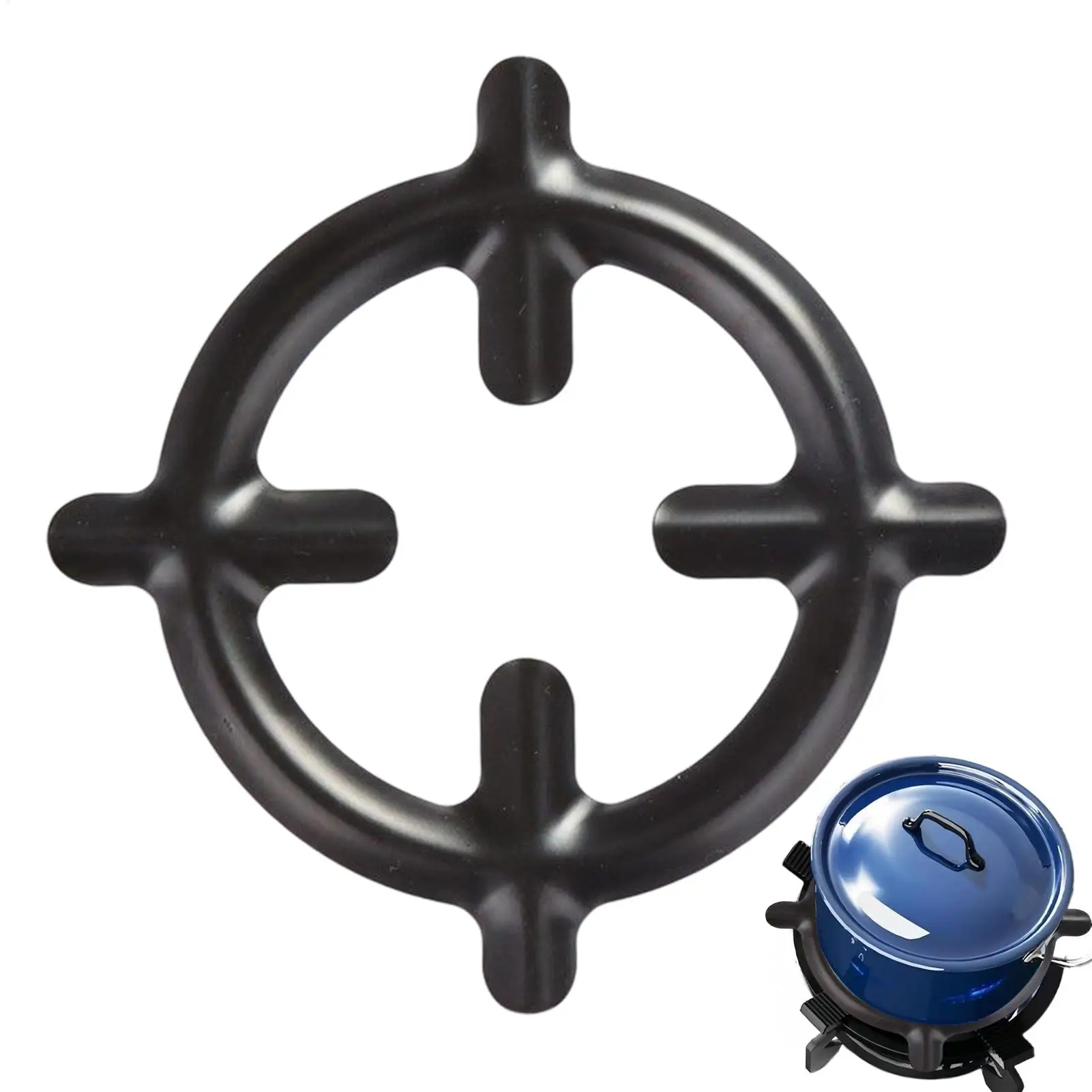 Cast Iron Gas Ring Coffee Pot Holder Stable Outdoor Stove Support Rack Wok Burner Grate Camping Trivets Pots Holder Range Trivet