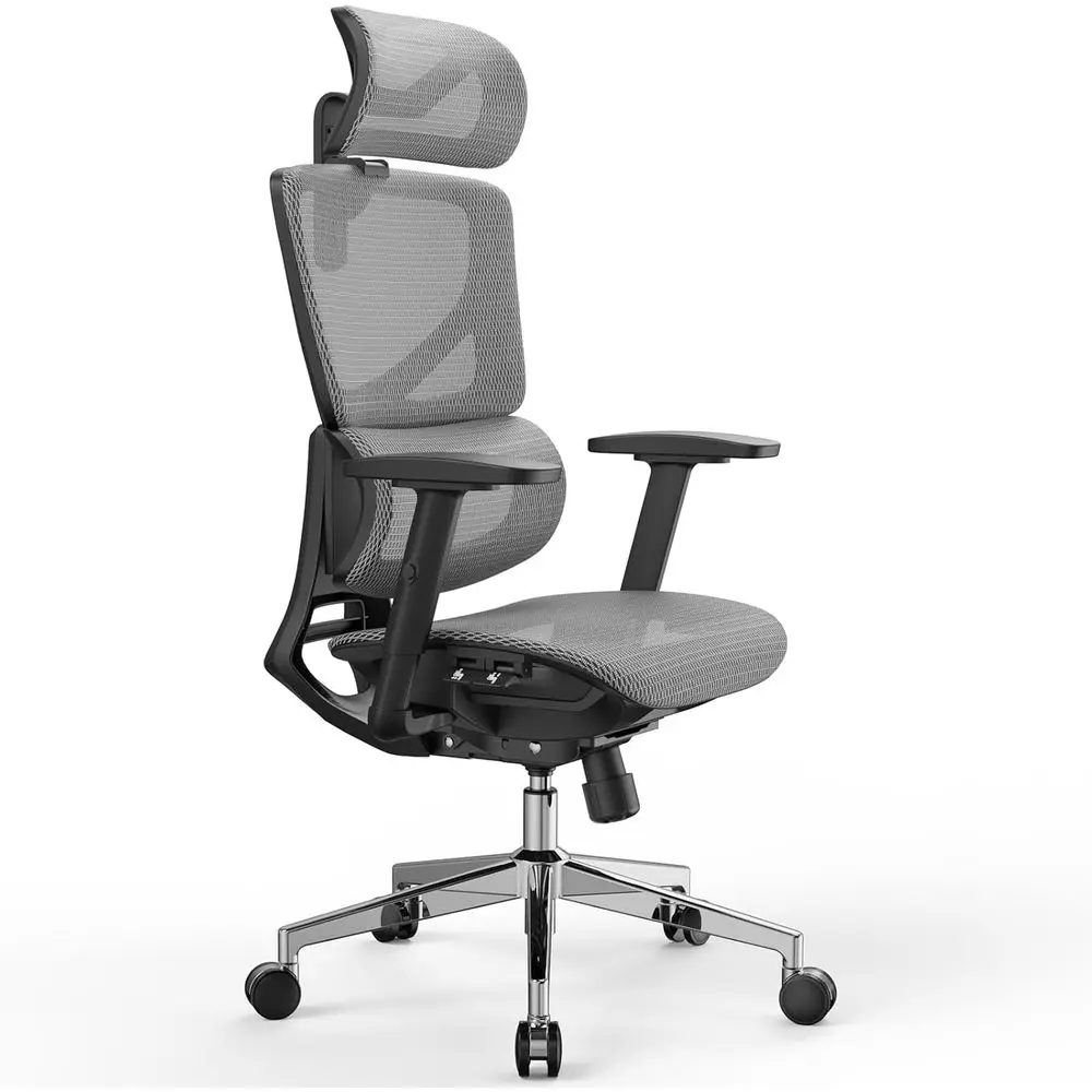 

Ergonomic Mesh Office Chair for Big & Tall, 350lbs, Adjustable Lumbar, Seat Depth, Height, Armrests, High Back Support