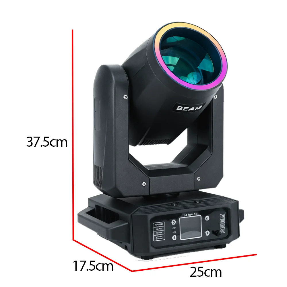 6 قطعة 200 واط LED شعاع تتحرك رئيس ضوء مع حلقة قوس قزح تأثير DMX512 ل DJ ديسكو حفلة بار نادي المرحلة الإضاءة